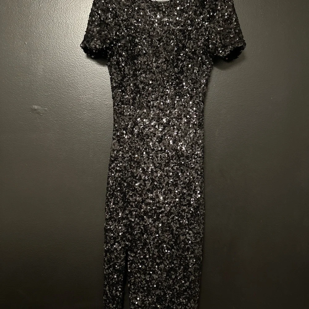 Dress the population sequin black dress. Medium - Picture 9 of 11